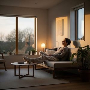 Real home transformation stories showing a peaceful living room